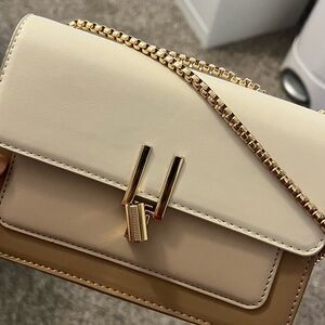 Elegant Cream and Tan Women's Bag